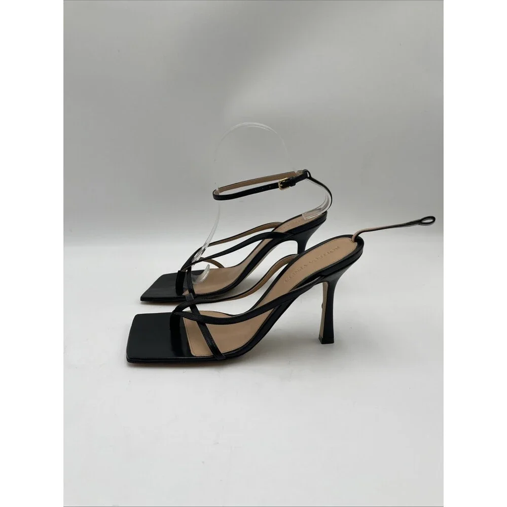 Women’s Bottega Veneta Stretch Leather Heeled Sandals Black Size 37 - Picture 3 of 6